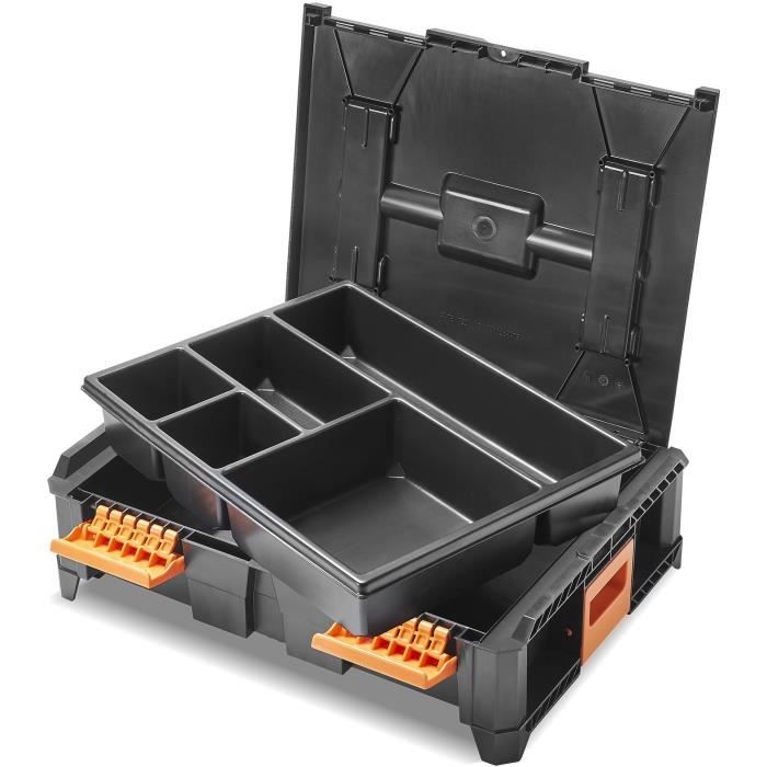 TOOD Compartmentalized Insert - 5 Fixed Compartments - For Professional Cases - Stackable - 40x30x7 cm