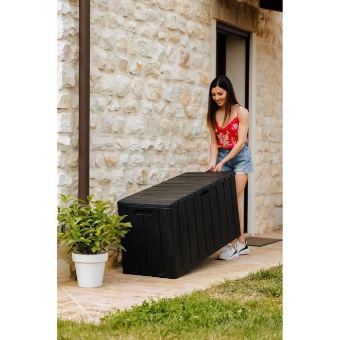 Garden Storage Box - Resin - MULTIBOX BRAVO - Anthracite Grey - 270 L - 117.5x45x56 cm