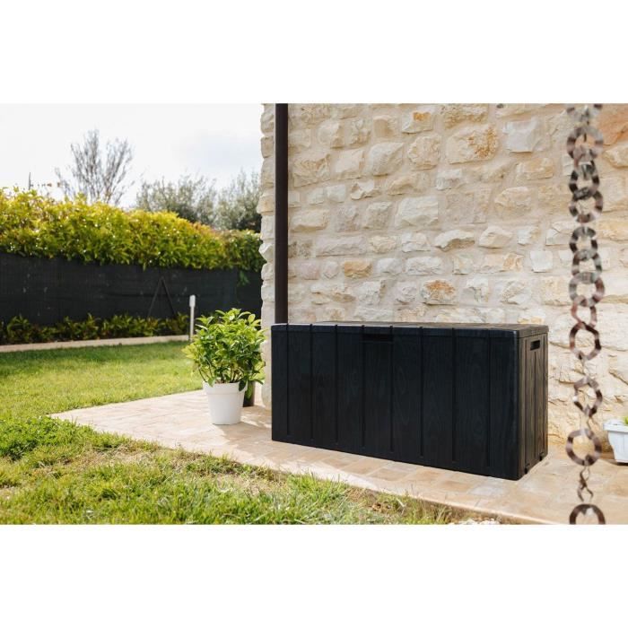 Garden Storage Box - Resin - MULTIBOX BRAVO - Anthracite Grey - 270 L - 117.5x45x56 cm