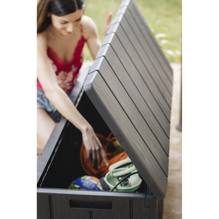 Garden Storage Box - Resin - MULTIBOX BRAVO - Anthracite Grey - 270 L - 117.5x45x56 cm
