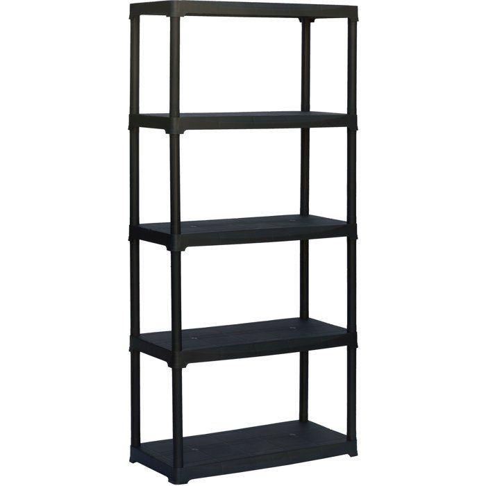 TOOD ETA 845 Storage Shelf - 5 Shelves - Plastic - 80 x 39 x 180 cm - Black