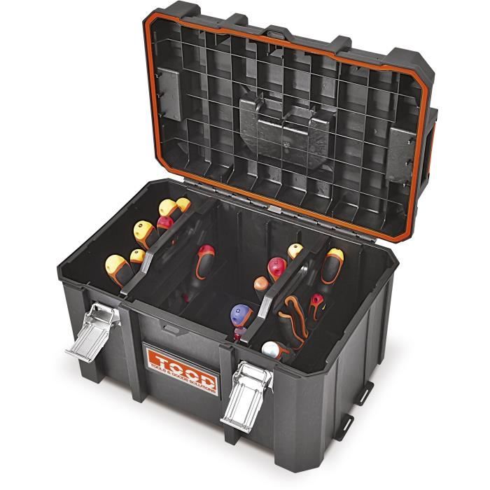 TOOD Tool Case - Waterproof - Tool Organizer Dividers - 53x37x31 cm