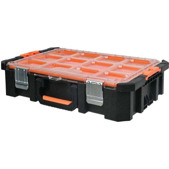 TOOD Organizer Case - 12 Removable Compartments - Transparent Lid - 53x37x13 cm