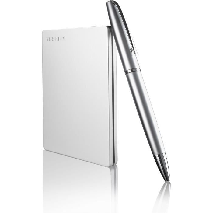 TOSHIBA External Hard Drive - CANVIO Slim - 1TB - Aluminum - USB 3.2 Gen 1