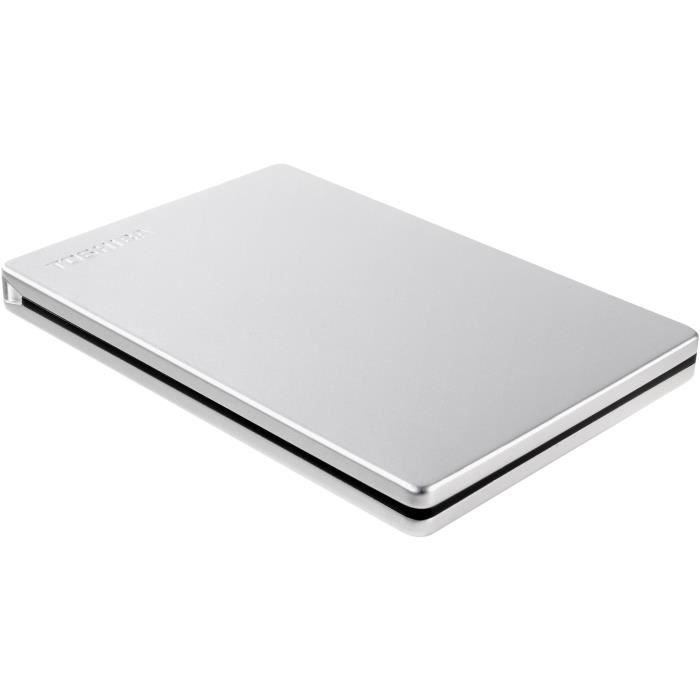 TOSHIBA External Hard Drive - CANVIO Slim - 1TB - Aluminum - USB 3.2 Gen 1