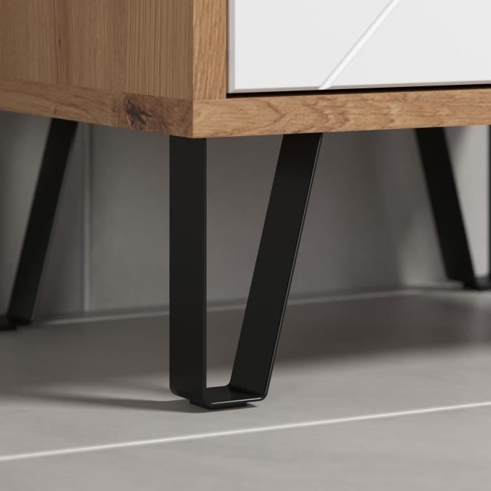 TRENDTEAM Touch Series High Cabinet - White/Brown - 36 cm - 191 cm High