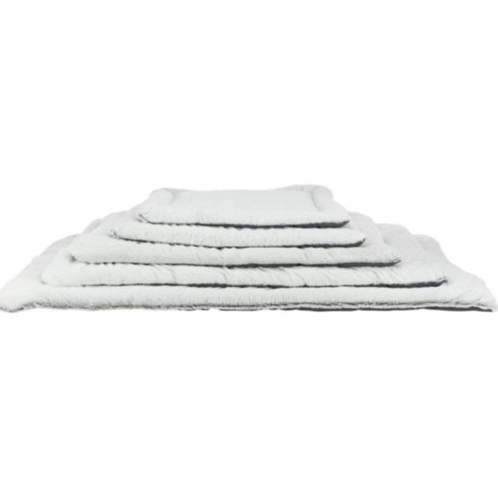 Matelas - TRIXIE - Farello - Peluche / Tissu - 60 x 50 cm- Blanc / Gris