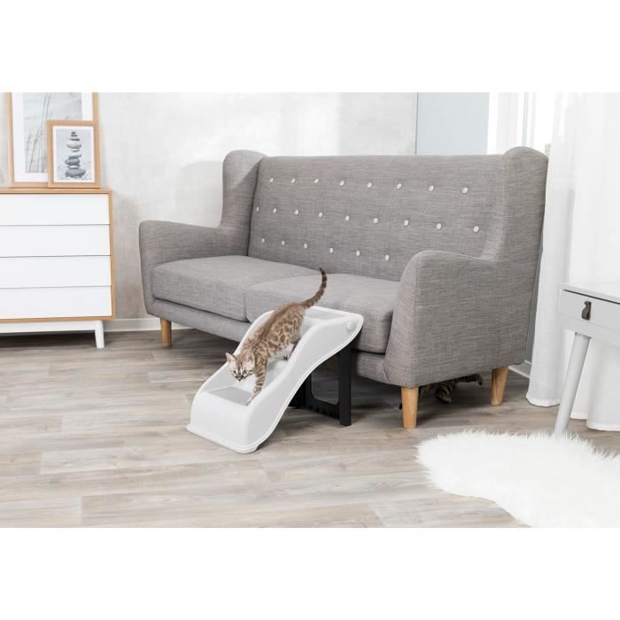 TRIXIE Dog Staircase - 34 x 39 x 54 cm - Light Grey - For Dogs
