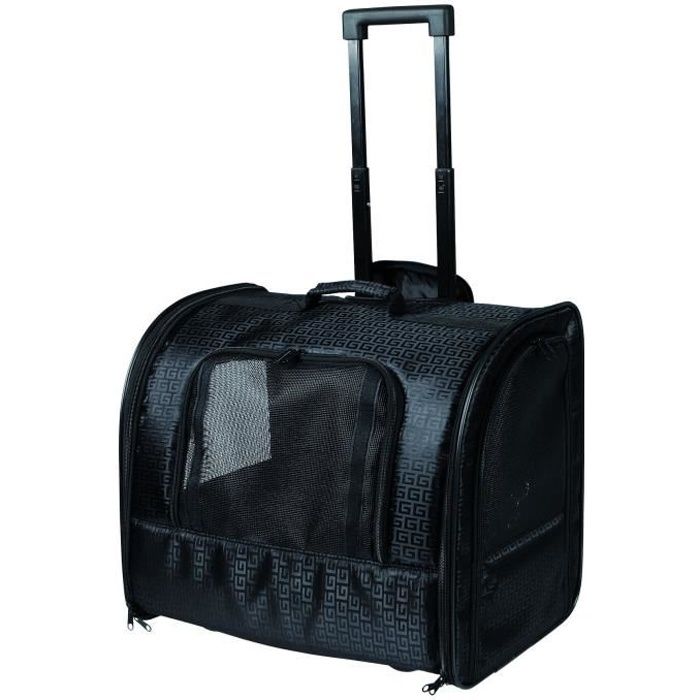 TRIXIE Wheeled Carrier Bag for Cats and Dogs - Black - 45 × 41 × 31 cm