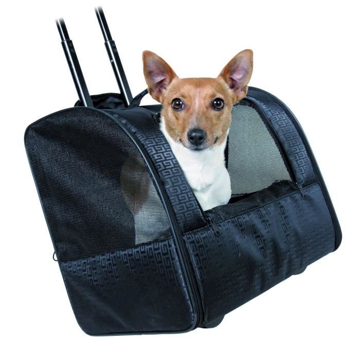 TRIXIE Wheeled Carrier Bag for Cats and Dogs - Black - 45 × 41 × 31 cm