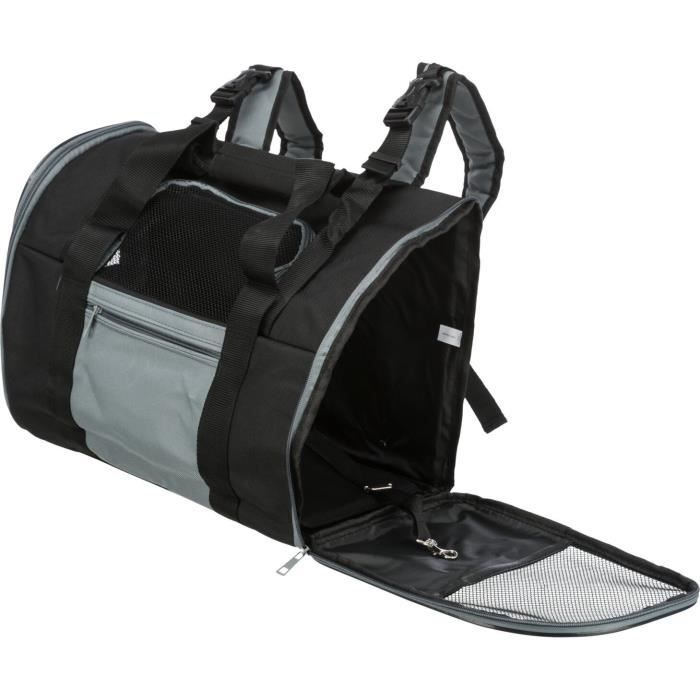 TRIXIE Dog Backpack - 44 × 30 × 21 cm - Black/Blue