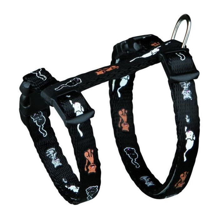 Kitten Harness Nylon Adjustable 21-34 cm Various Colors with Fastening Clips