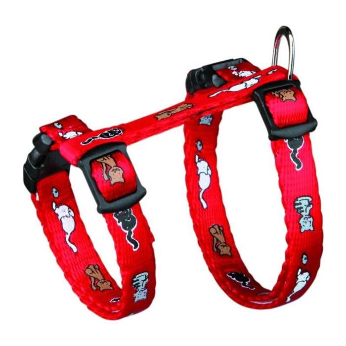 Kitten Harness Nylon Adjustable 21-34 cm Various Colors with Fastening Clips