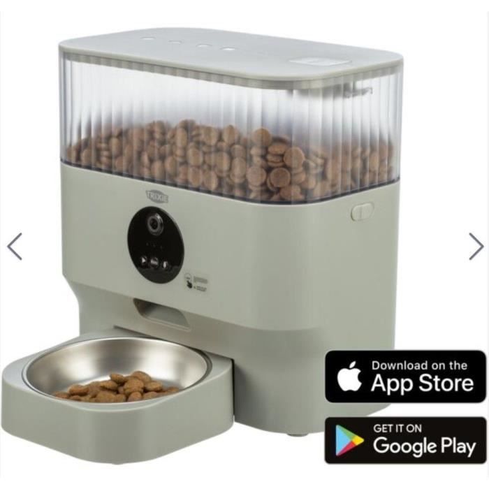 TRIXIE TX-C Smart Automatic Pet Feeder - 5 L - Light Grey