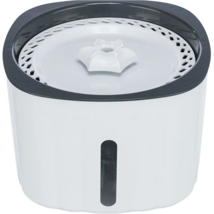 TRIXIE Flower Water Fountain - Plastic - 2 L - White/Grey