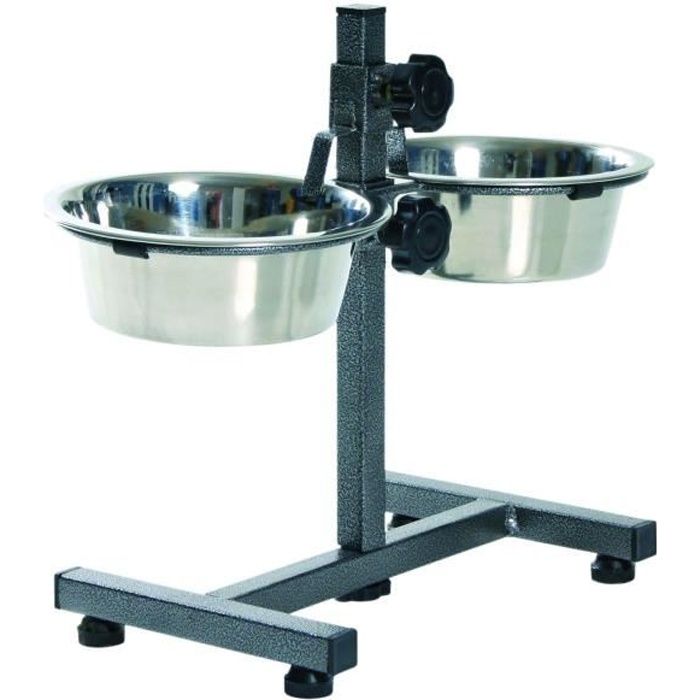 TRIXIE Dog Feeder with 2x0.75 L Bowls and Adjustable Stand