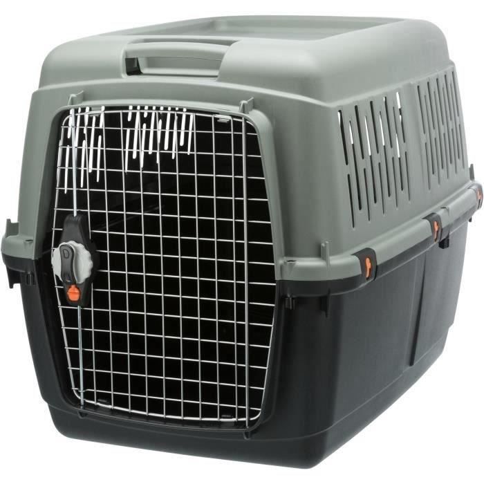 TRIXIE Giona 5 Transport Box - M: 60 × 61 × 81 cm - Anthracite and Grey-Green