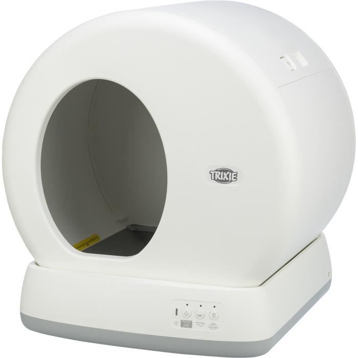 TRIXIE Automatic Litter Box - Self-Cleaning - Plastic - 53 × 55.5 × 52 cm - White