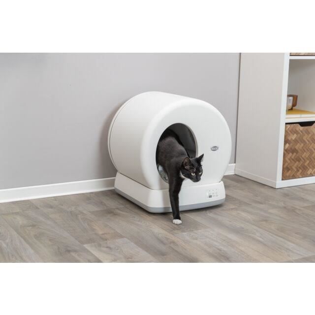 TRIXIE Automatic Litter Box - Self-Cleaning - Plastic - 53 × 55.5 × 52 cm - White