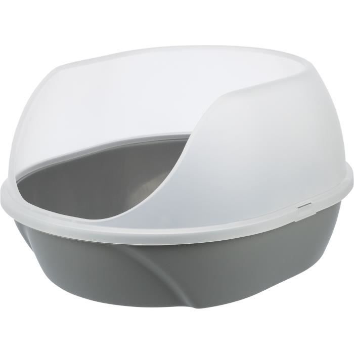 TRIXIE Simao Litter Box - High Rim - 48 × 30 × 58 cm - Grey