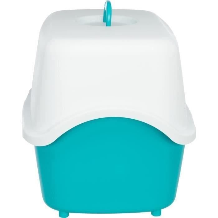 TRIXIE Vico Litter Box - 40 x 40 x 56 cm - Aquamarine - For Cats