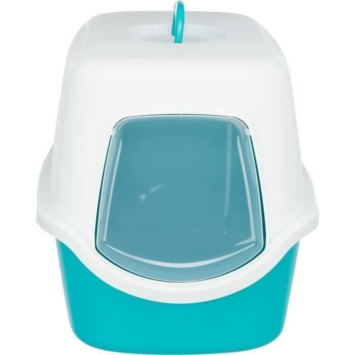 TRIXIE Vico Litter Box - 40 x 40 x 56 cm - Aquamarine - For Cats