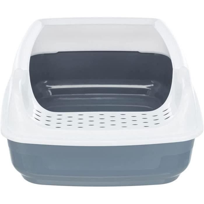 TRIXIE Delio Litter Box - Printed Gray and White - 38 × 20 × 50 cm