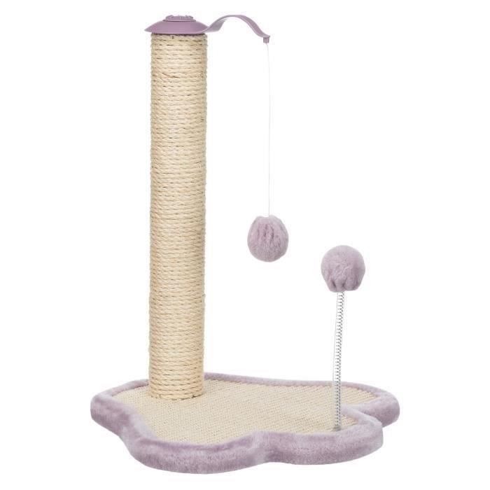 TRIXIE Junior Cat Scratching Post with Post - 50 cm - Natural and Mauve