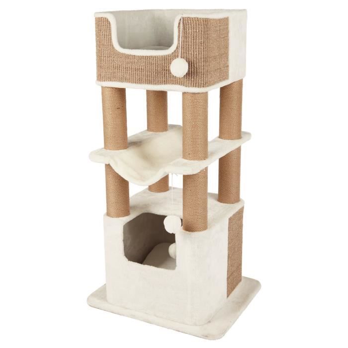 TRIXIE LUCANO Cat Tree 110 cm - White/Taupe