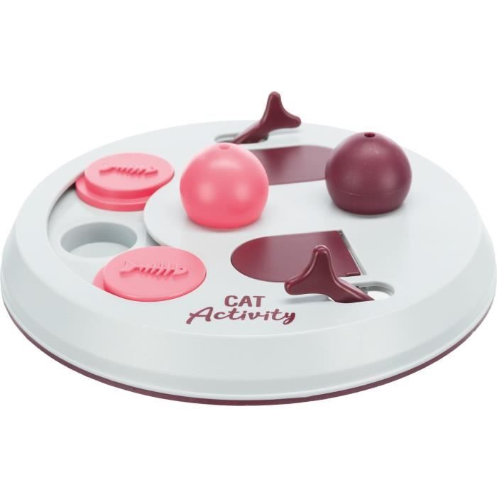 TRIXIE Cat Activity Toy - Flip Board - 23 cm - Light Grey/ Sage/ Dusty Rose