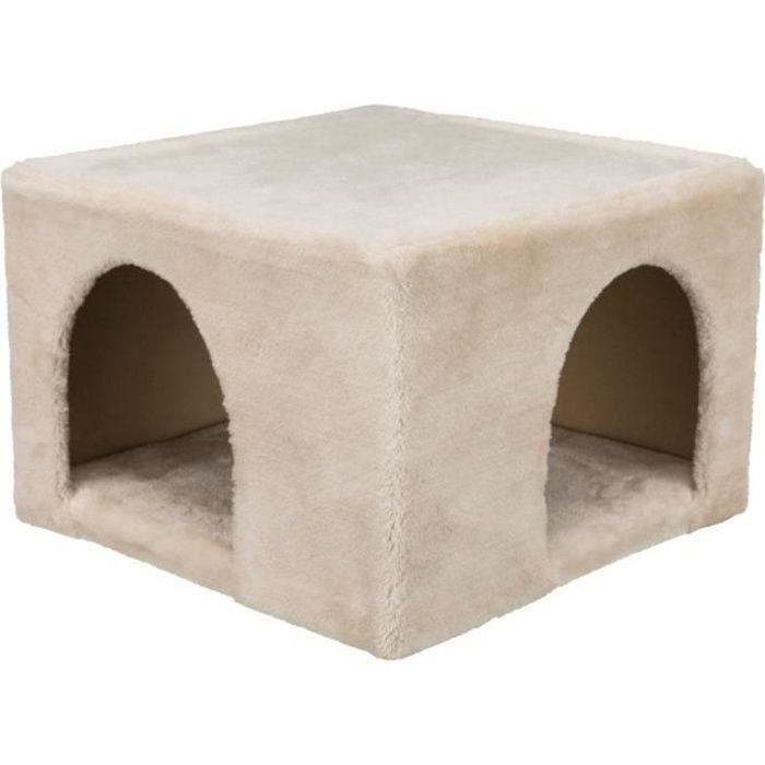 Cozy Plush Shelter - 36 × 25 × 36 cm - Beige - For Rabbits and Small Rodents