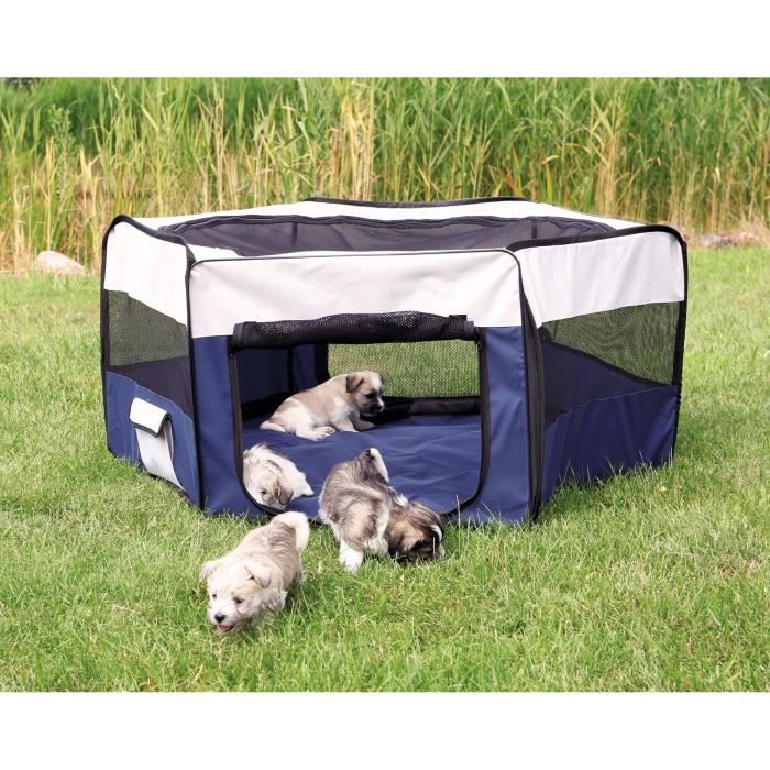 TRIXIE - Enclosure with Net/Base - ø 130 × 55 cm - Turquoise/Light Grey