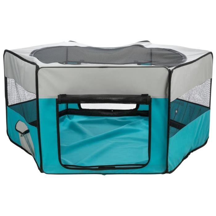 TRIXIE - Enclosure with Net/Base - ø 150 × 65 cm - Turquoise/Light Grey