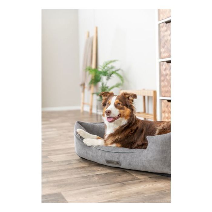 Panier pour chien - TRIXIE - VITAL LENNOX - Tissu chenille - 80 x 60 cm - Gris