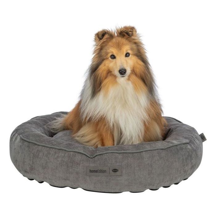 TRIXIE Dog Basket VITAL LENNOX Chenille Fabric Ø 60 cm Grey