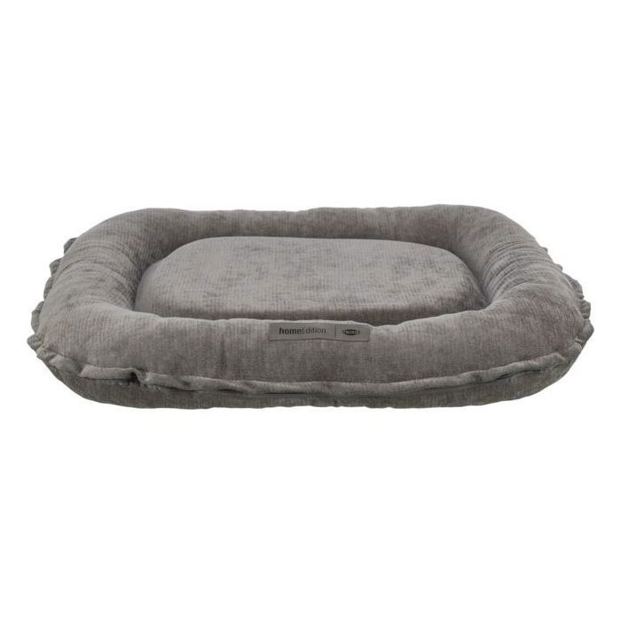 TRIXIE Dog Cushion Vital LENNOX Chenille Fabric Oval 70 x 55 cm Grey