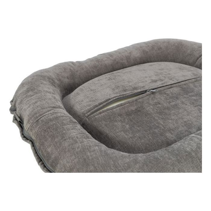 TRIXIE Dog Cushion Vital LENNOX Chenille Fabric Oval 70 x 55 cm Grey