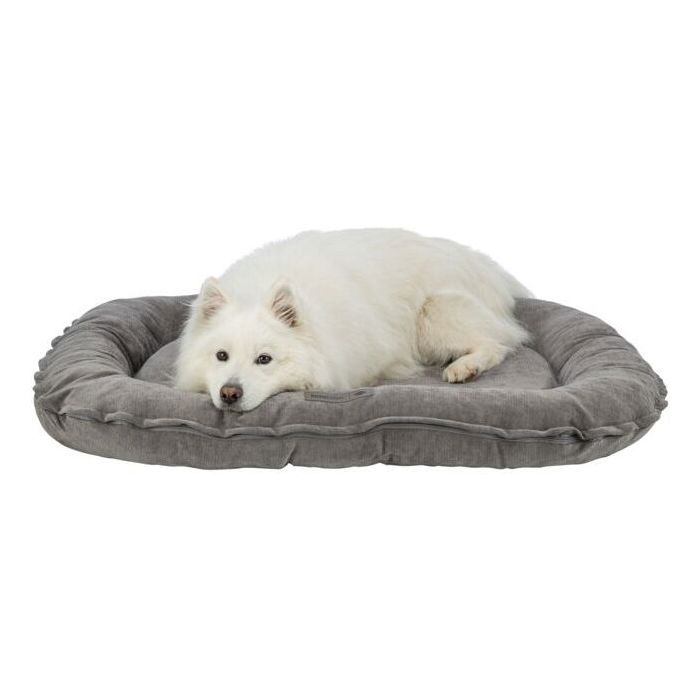 TRIXIE Dog Cushion Vital LENNOX Chenille Fabric Oval 70 x 55 cm Grey