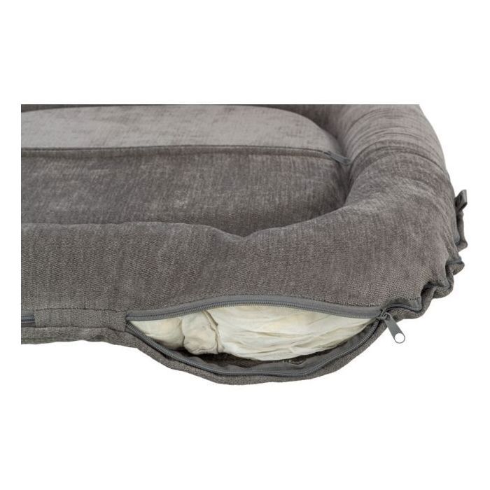 TRIXIE Dog Cushion Vital LENNOX Chenille Fabric Oval 70 x 55 cm Grey