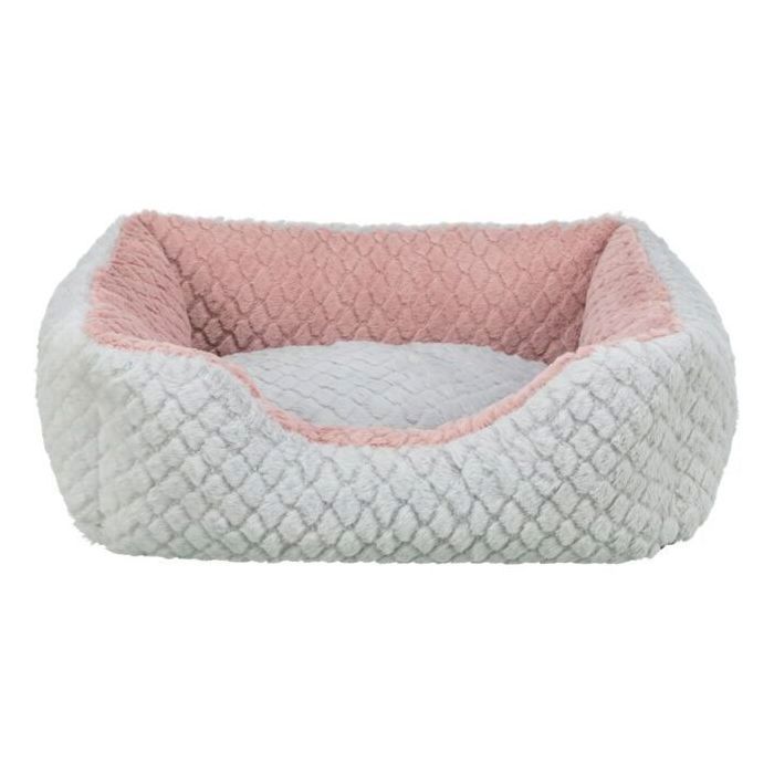 TRIXIE Dog Basket KALINE MIO 50 x 40 cm Grey/ Dusty Rose