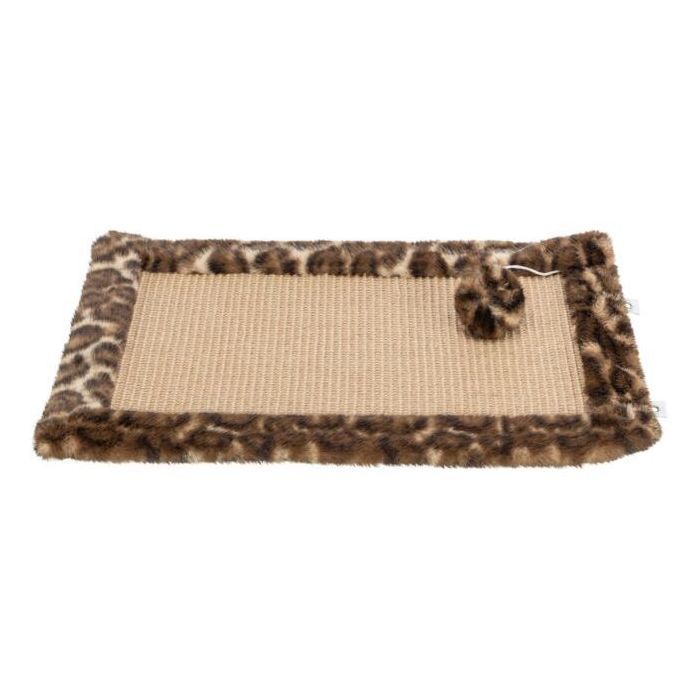 TRIXIE LEO Scratching Mat 55 x 35 cm Brown Leopard Print