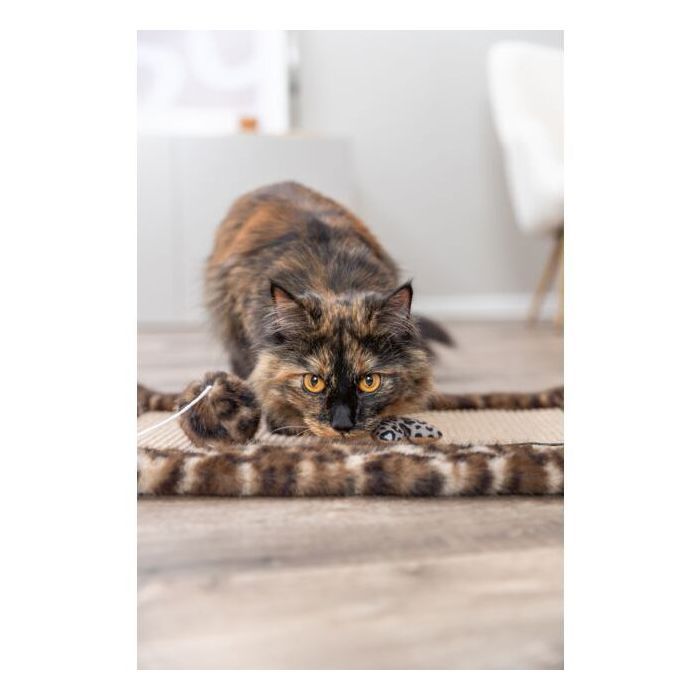 TRIXIE LEO Scratching Mat 55 x 35 cm Brown Leopard Print