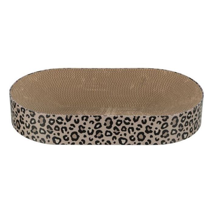 TRIXIE LEO Scratching Post Bed Cardboard 63 x 10 x 35 cm Brown Leopard Print