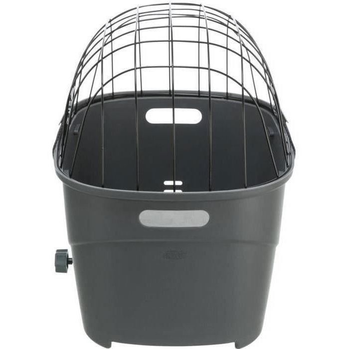 TRIXIE Plastic and Metal Luggage Rack Basket - 36 x 47 x 46 cm - Grey - For Dogs