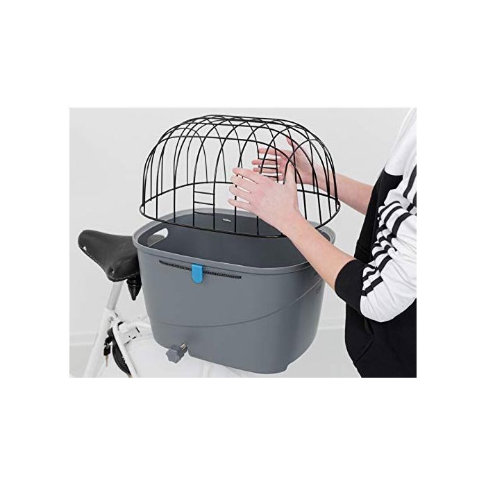 TRIXIE Plastic and Metal Luggage Rack Basket - 36 x 47 x 46 cm - Grey - For Dogs