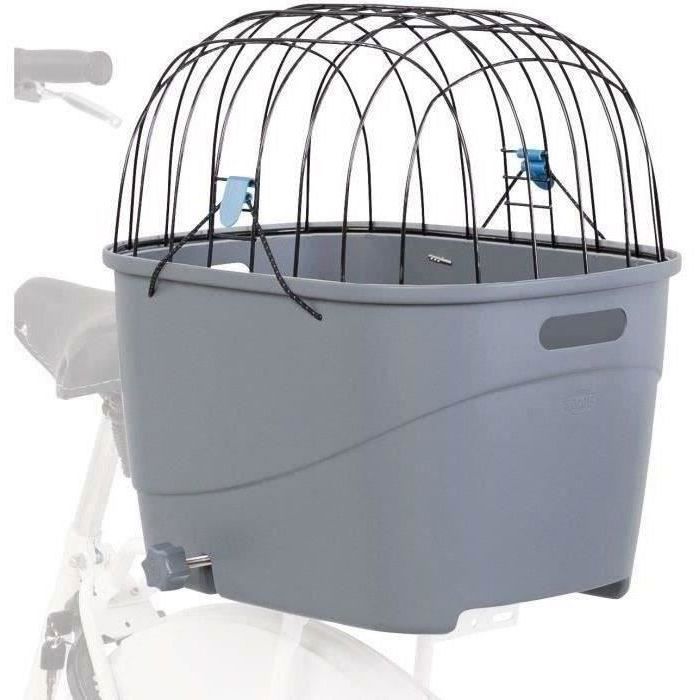 TRIXIE Plastic and Metal Luggage Rack Basket - 36 x 47 x 46 cm - Grey - For Dogs