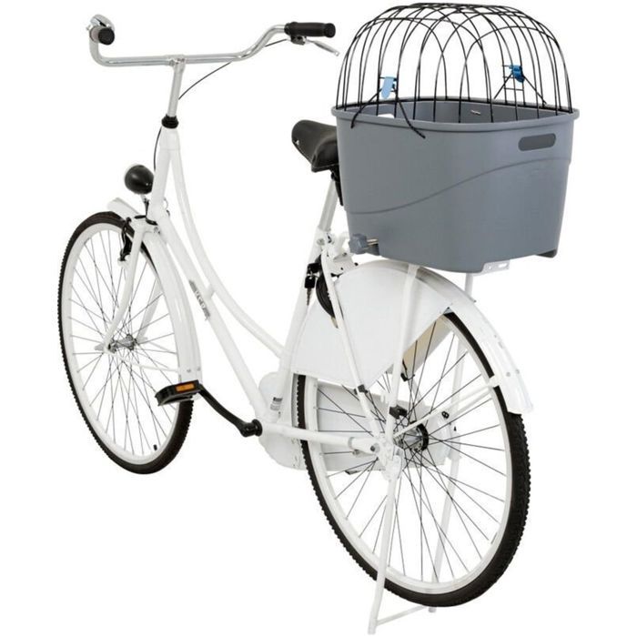 TRIXIE Plastic and Metal Luggage Rack Basket - 36 x 47 x 46 cm - Grey - For Dogs