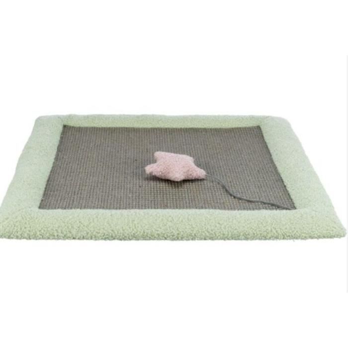 TRIXIE Junior Scratching Mat - 47 x 47 cm - Grey/ Mint