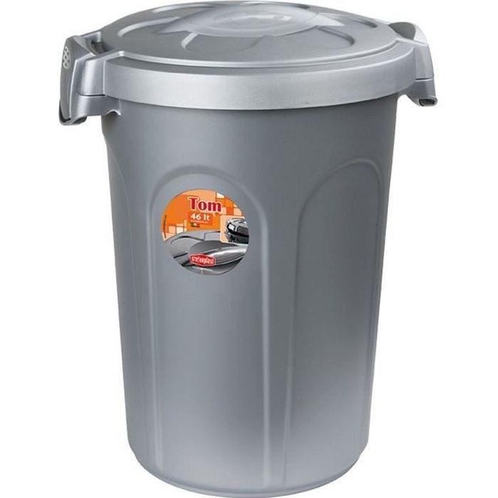 KERBL Tom Dog Food Container 16 kg 46 L Grey with Strong Lid 44.5x40x61cm
