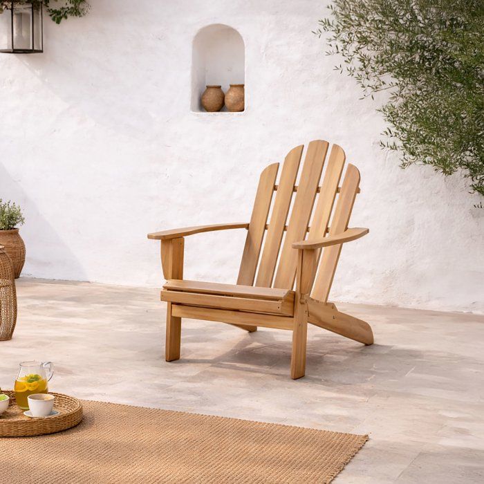 Folding Adirondack Garden Chair FSC Acacia Wood 72.5 x 89.5 x H.94 cm